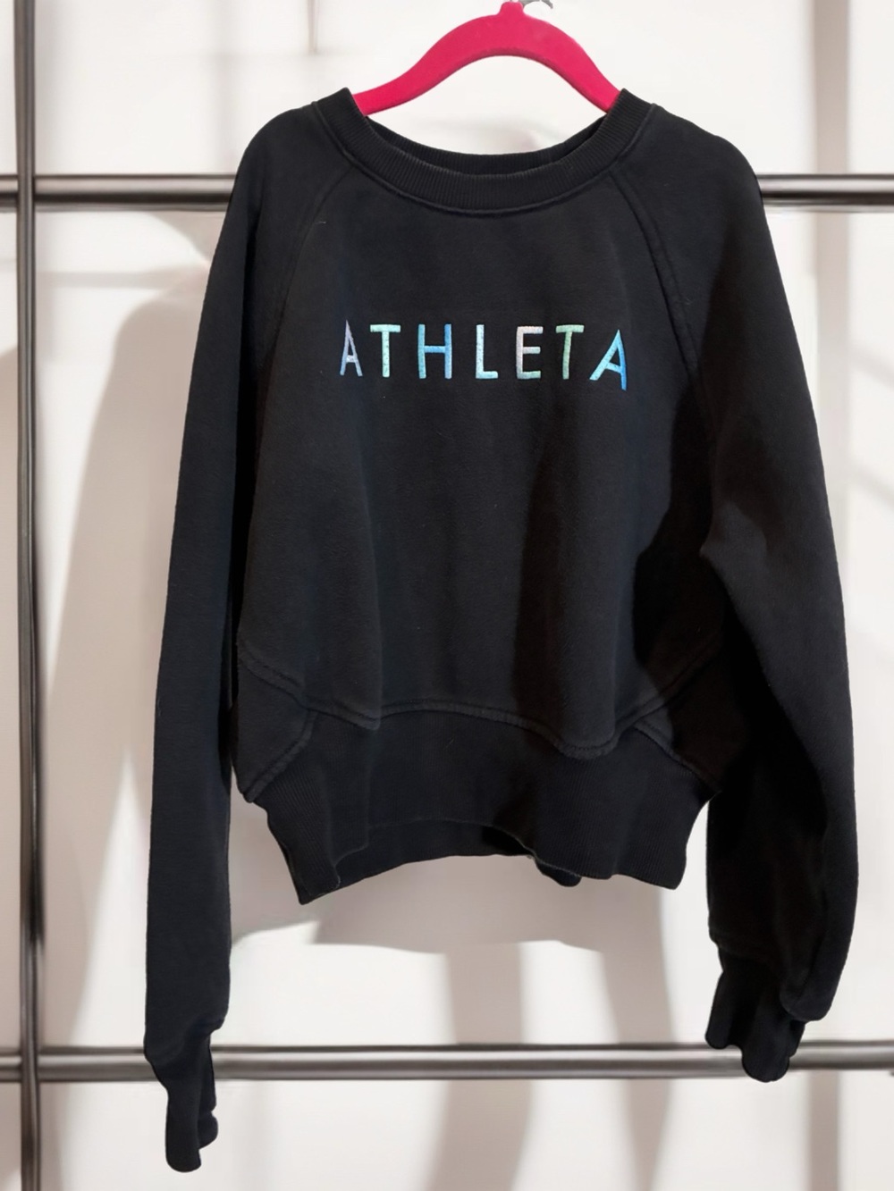 Athleta Girls Black Logo Sweatshirt Size M 8-10